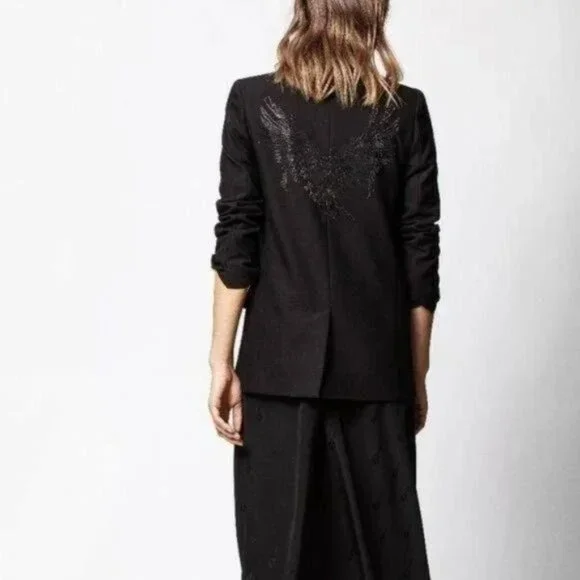 Zadig & Voltaire Viva Bis Eagles Jacket Studded Blazer Phoenix - Picture 1 of 14